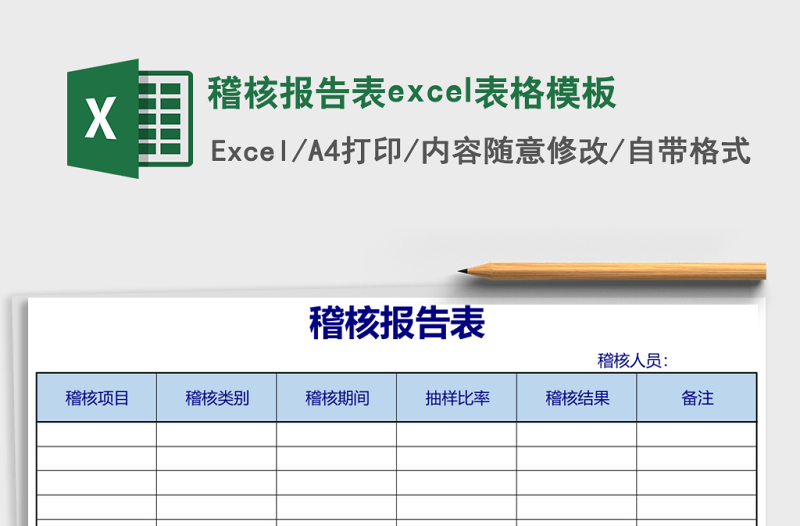 2025稽核报告表excel表格模板
