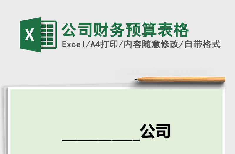 公司财务预算表格