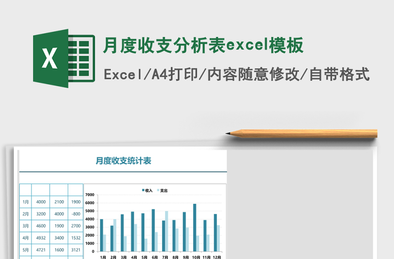 月度收支分析表excel表格下载