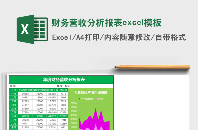2025财务营收分析报表excel模板
