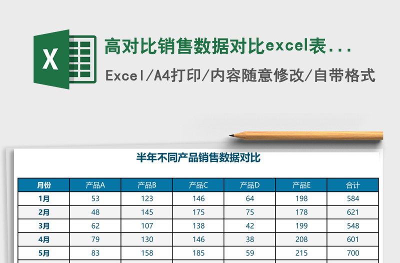 2025高对比销售数据对比excel表格模板