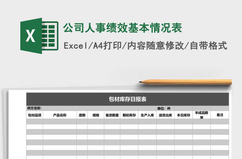 2025公司人事绩效基本情况表