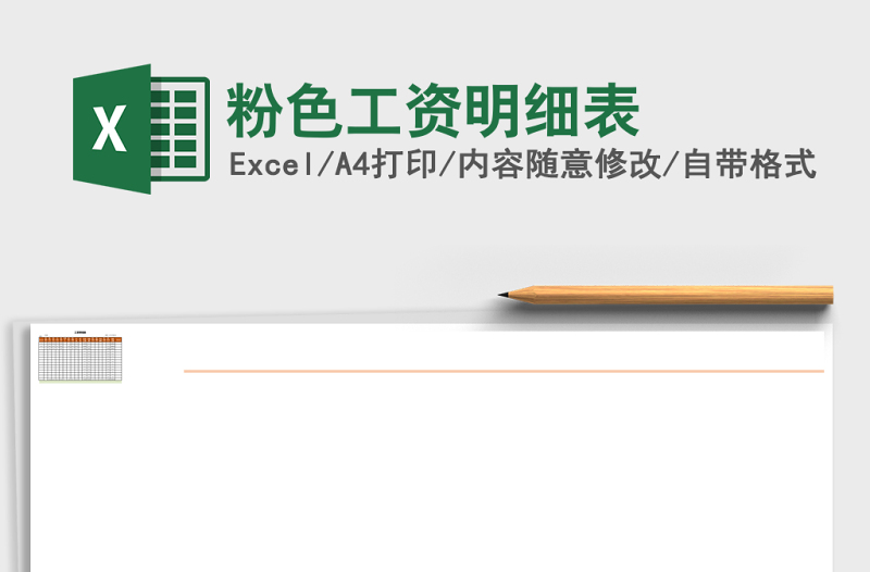 2025粉色工资明细表