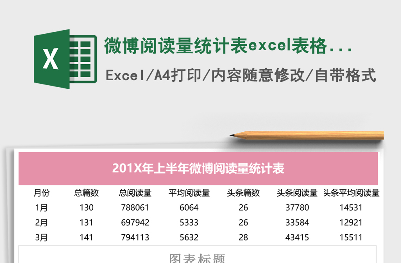 微博阅读量统计表excel表格模板