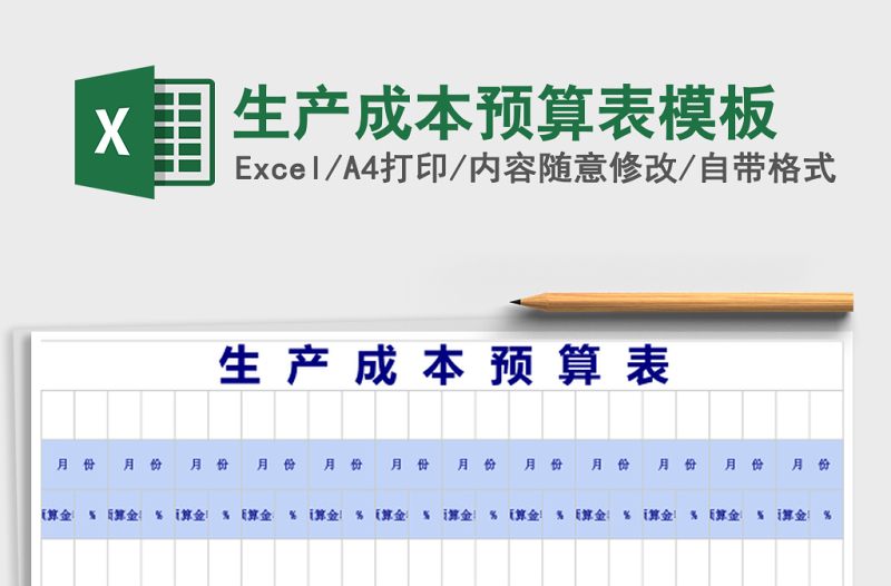 2025生产成本预算表模板