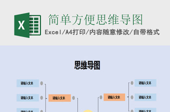 简单方便思维导图模板Excel模板