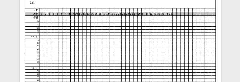 通用最实用的女性基础体温表Excel