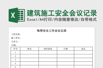 建筑施工安全会议记录