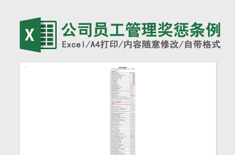 公司员工管理奖惩条例excel表格下载