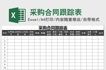采购合同跟踪表-1免费下载