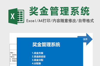 奖金管理系统下载Excel管理系统下载