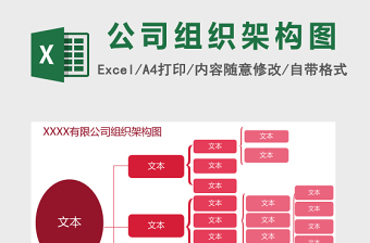 高科科技有限公司组织架构图excel模板