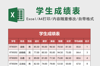 学生成绩管理表下载