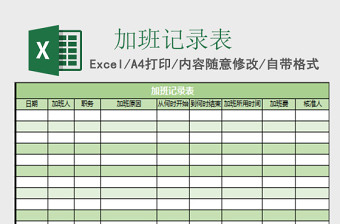 2025公司员工加班记录表