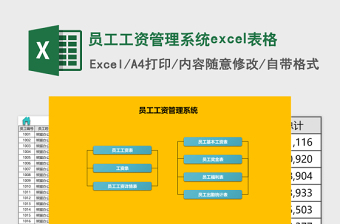 员工工资管理系统下载excel表格