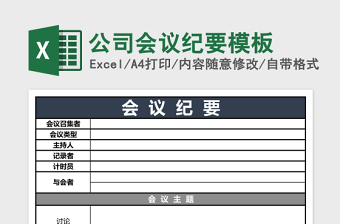 公司会议纪要模板免费下载