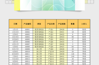 库房管理系统下载excel模板