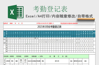 2025考勤表格Excel表格