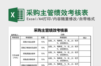 绩效考核表车门主任