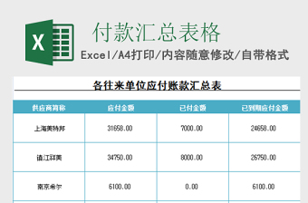 付款申请单