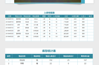 出入库管理系统下载查询工具仓库管理excel