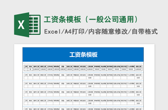 员工领取工资工资条模板免费下载