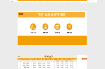 花茶微商进销存管理系统下载Excel表格