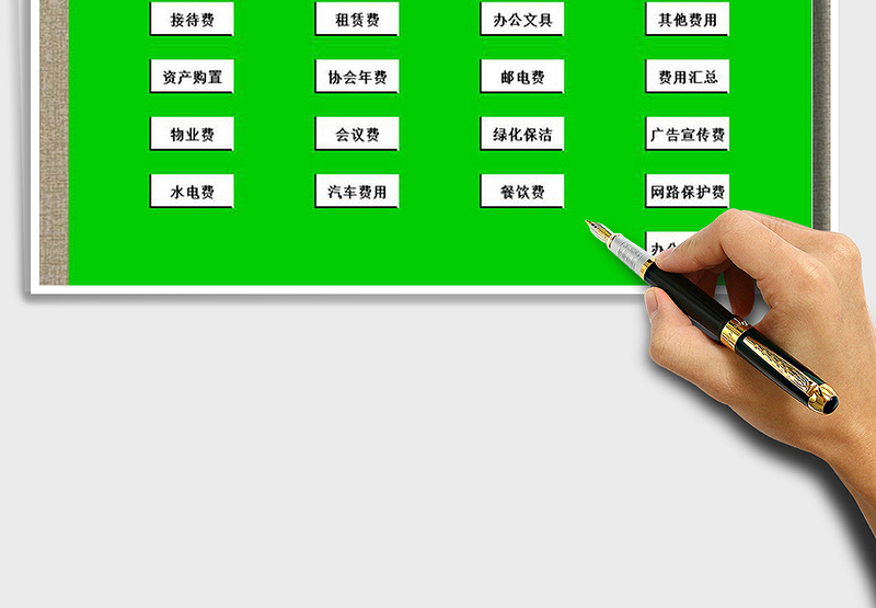 2025年财务报表之办公室费用统计报表