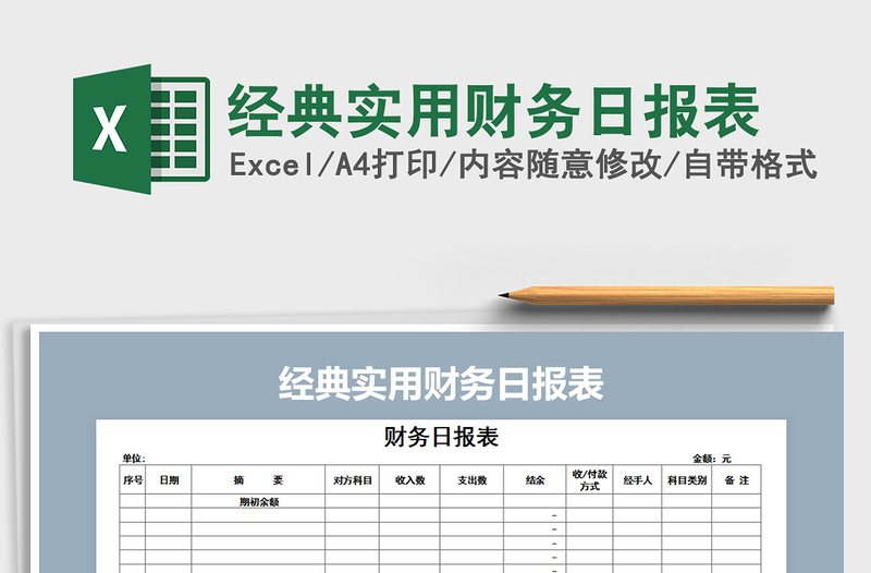 2025年经典实用财务日报表