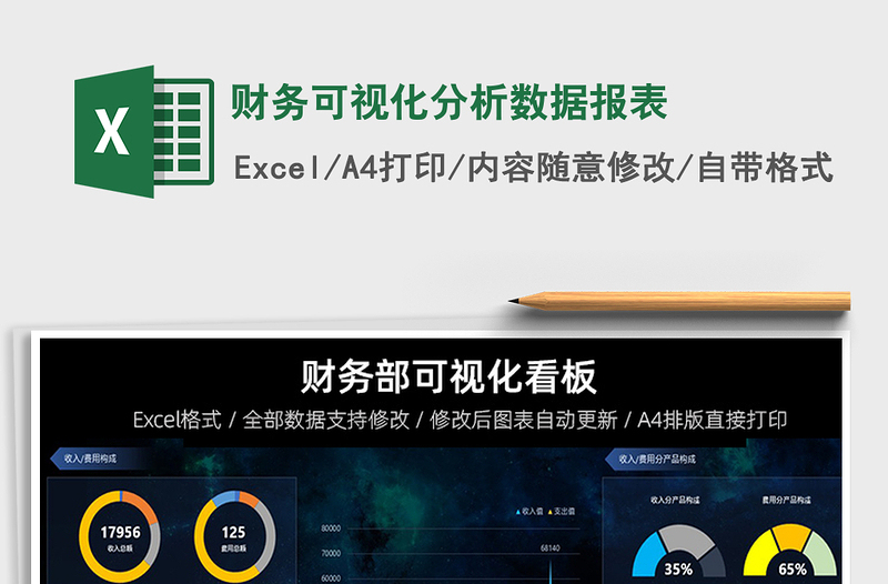 2024年财务可视化分析数据报表