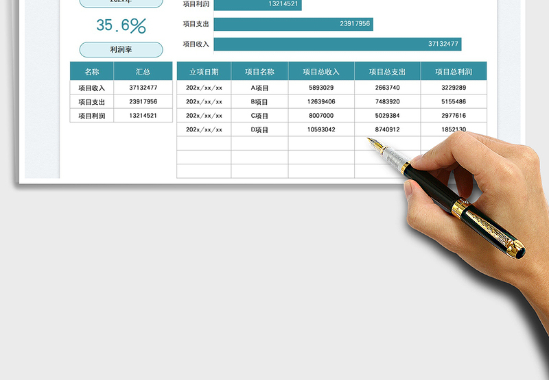 2025项目利润统计图表
