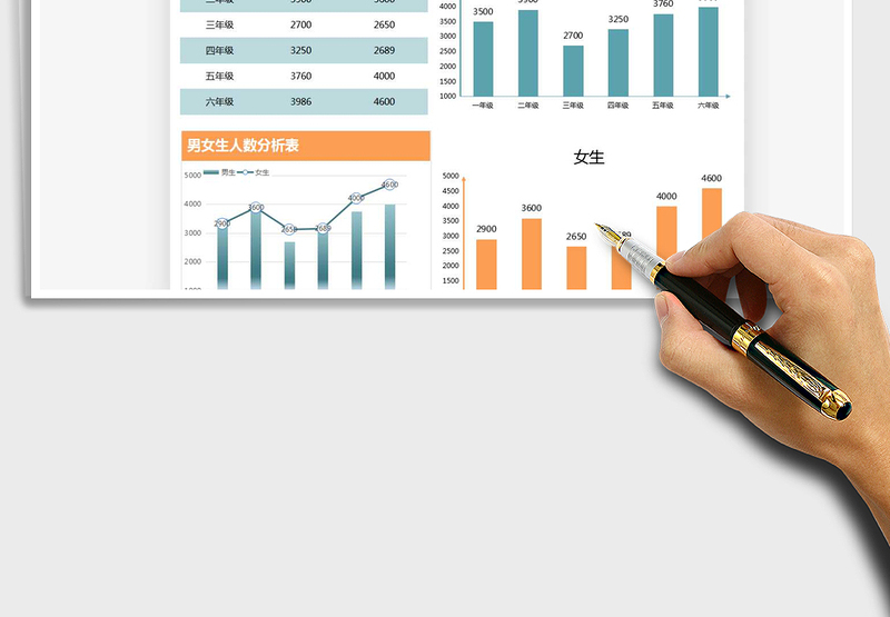 2025年开学入学男女生人数分析表