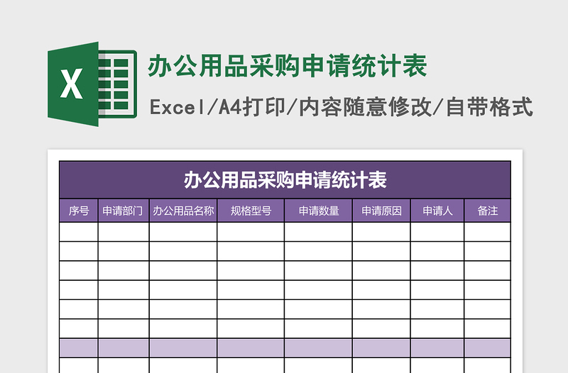 2025办公用品采购申请统计表