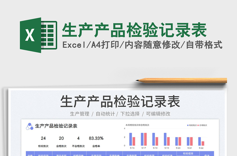 2025生产产品检验记录表免费下载