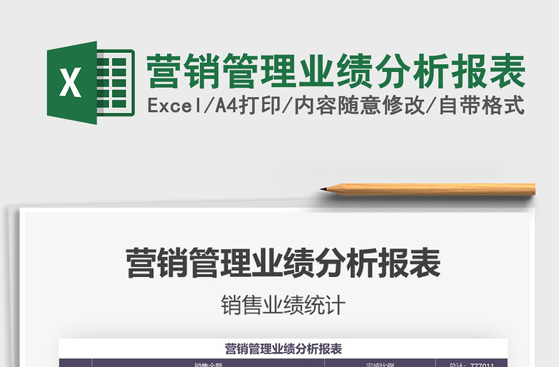 2025年营销管理业绩分析报表