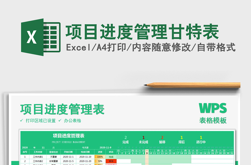 项目进度管理甘特表