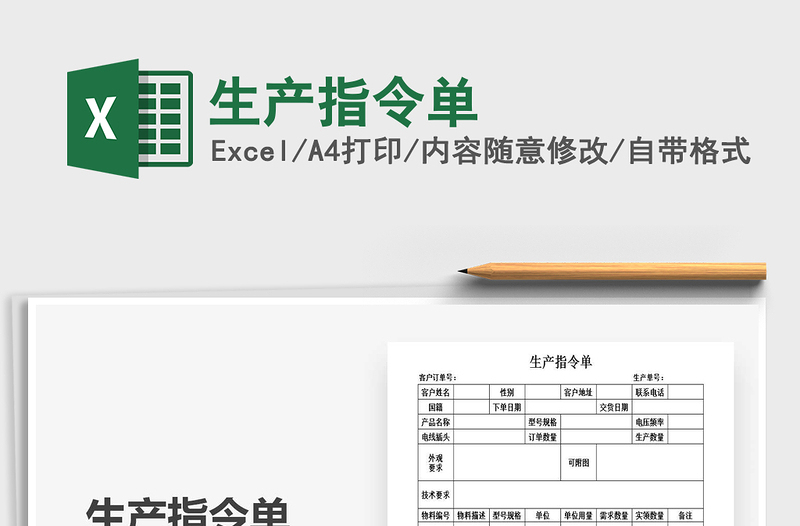 2025年生产指令单