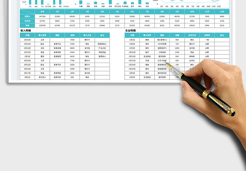 2025收支管理表