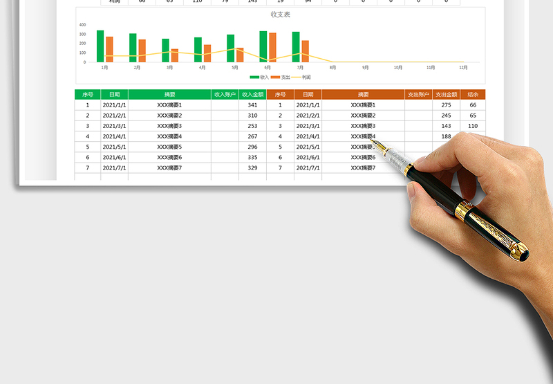 2025财务收入支出表免费下载