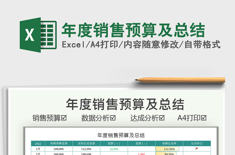 2025年度销售预算及总结免费下载