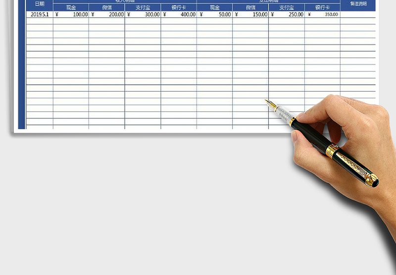 2025年财务收支记账表-全自动化管理