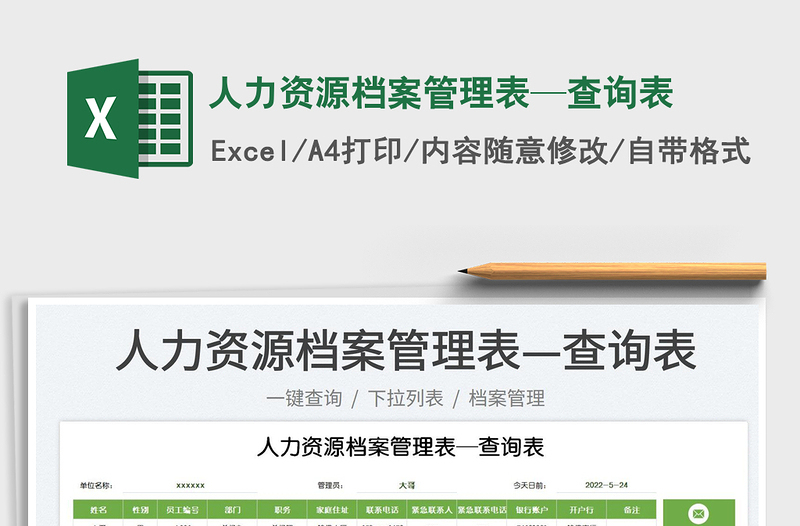 2025人力资源档案管理表—查询表