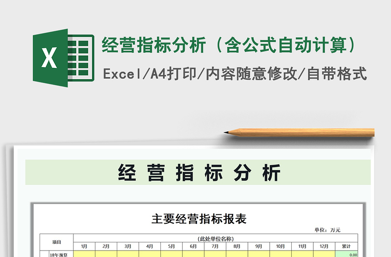 2025年经营指标分析（含公式自动计算）