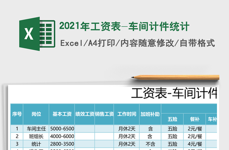 2025年工资表-车间计件统计