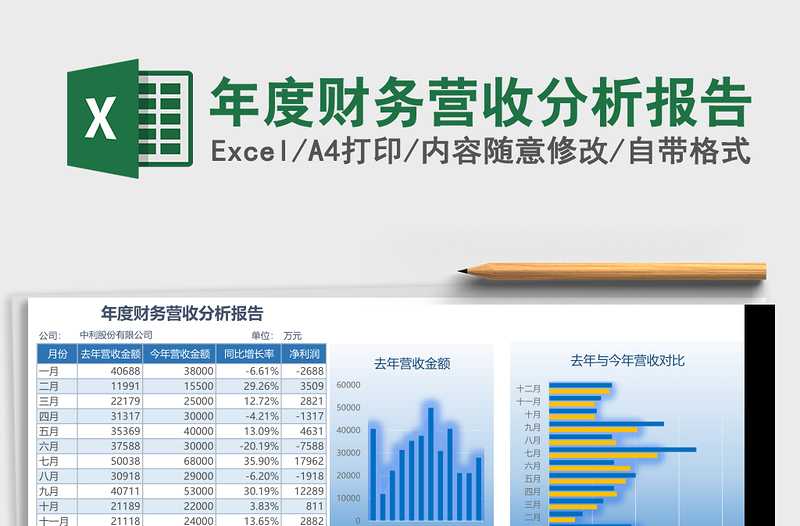 年度财务营收分析报告下载