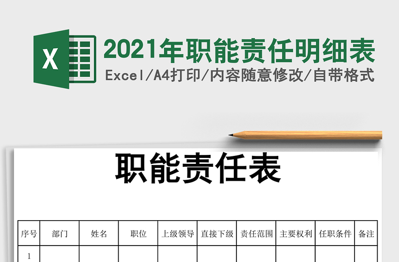 2025年职能责任明细表