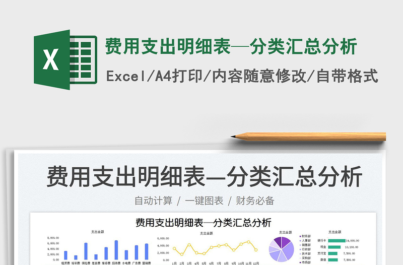 2025费用支出明细表—分类汇总分析免费下载