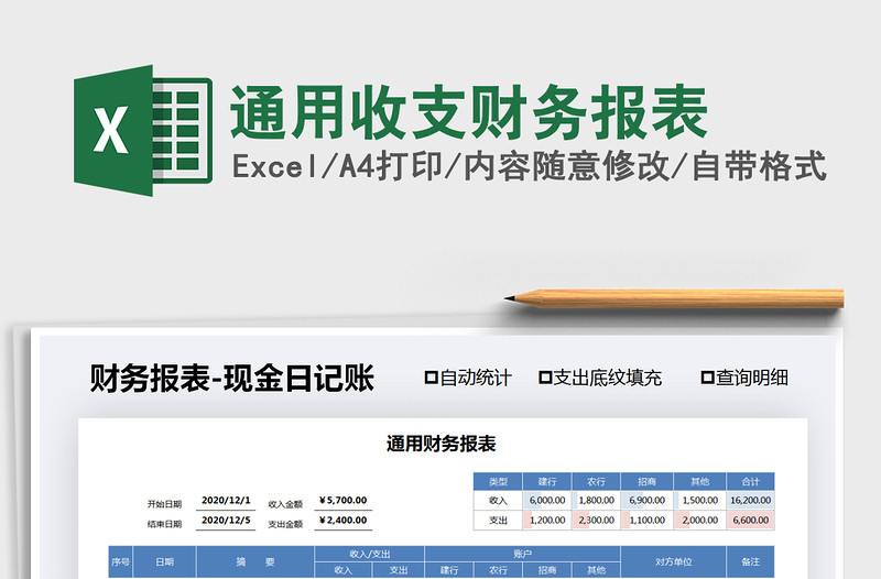 2025年通用收支财务报表