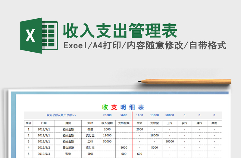 2025年收入支出管理表