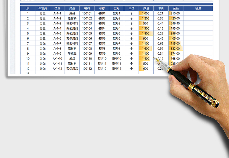 2025库存物品清单免费下载